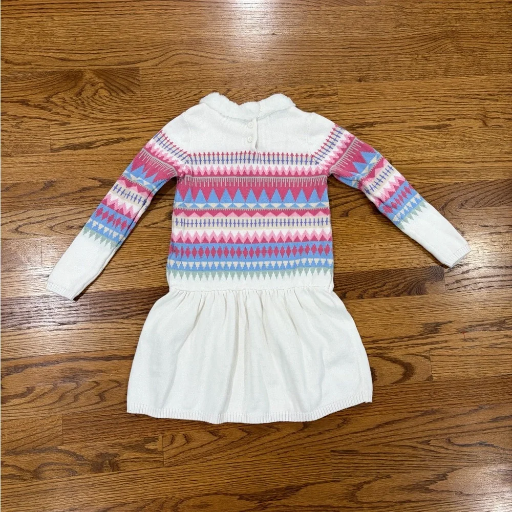 Gymboree Girls Fairisle Sweater Dress - Little Snowflake - White